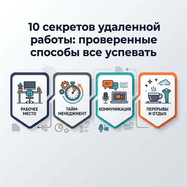 10 секретов удаленной работы: проверенные способы все успевать